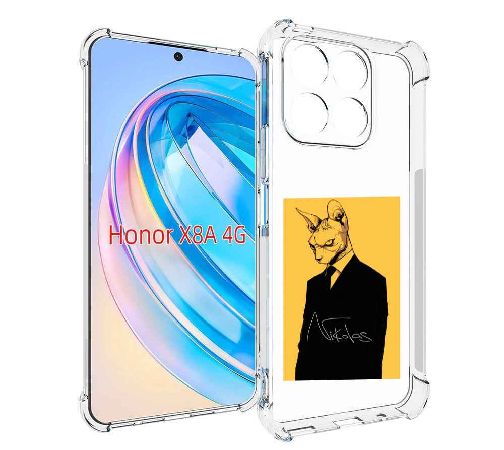 

Чехол MyPads кот-в-смокинге-на-желтом-фоне для Honor X8a, Tocco