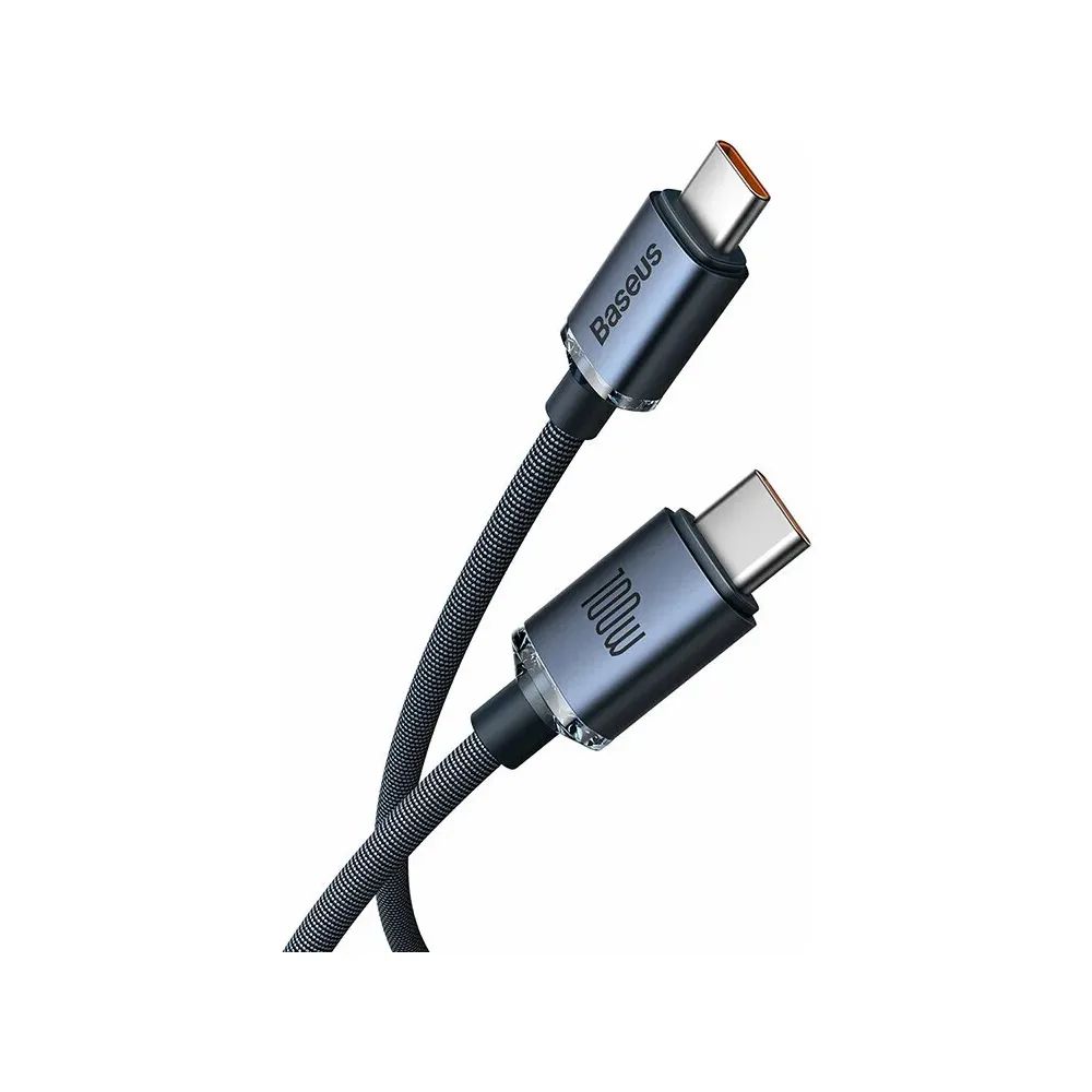 

Кабель USB-C BASEUS Crystal Shine Series Fast Charging, Type-C-Type-C, 1.2 м, черный