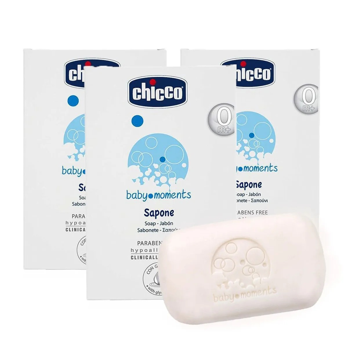 фото Мыло десткое chicco baby moments 5х100 г