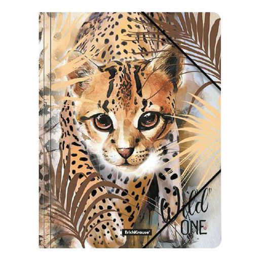

Папка на резинках Erich Krause Wild Cat A4, Разноцветный