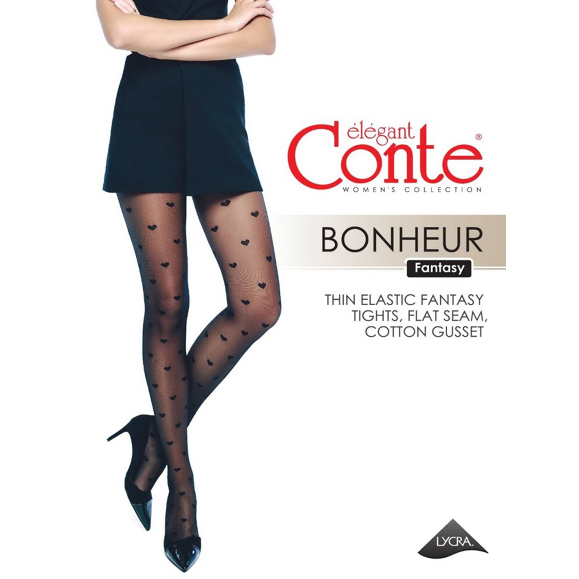 

Колготки женские Conte FANTASY BONHEUR черные, Черный, FANTASY BONHEUR