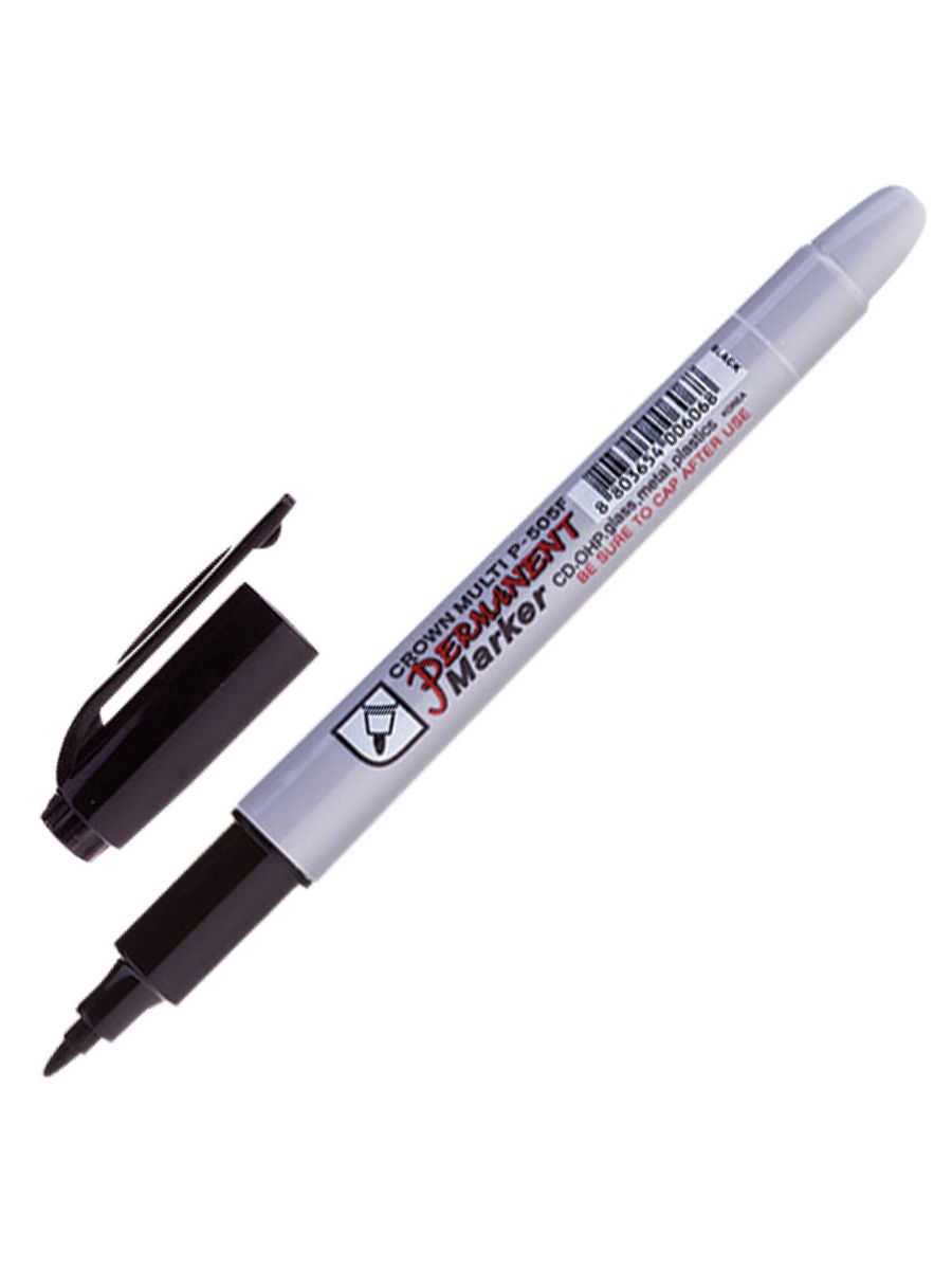 

Маркер перманентный Multi Marker Super Slim, 1 мм 12 шт, Черный