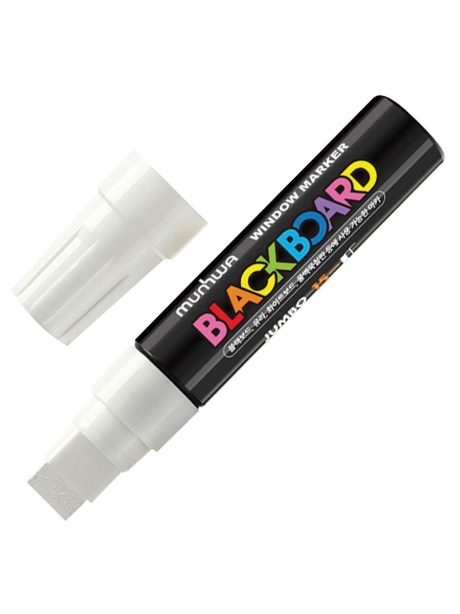 

Маркер меловой Black Board Jumbo, БЕЛЫЙ, 15 мм 6 шт