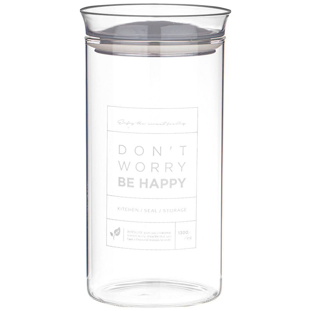 

Набор из 6 штук Банка для продуктов Agness Basic 1400мл 11х11х21см стекло 886-123_6, Прозрачный