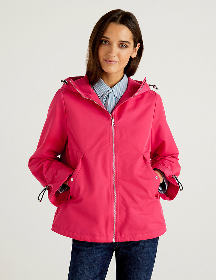 

Ветровка женская United Colors of Benetton 21A_28HH536P3 розовая 40, 21A_28HH536P3