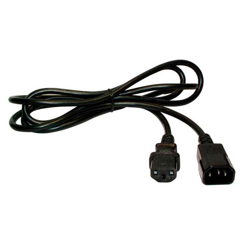 

Кабель Lanmaster C13-C14 вилка-розетка 2м (LAN-PP13/14-2.0-BK) черный