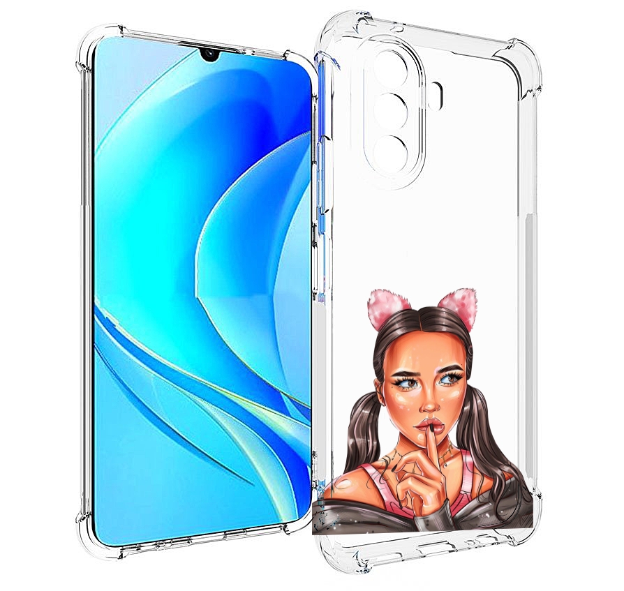 

Чехол MyPads девушка-тихо женский для Huawei Nova Y70 / Nova Y70 Plus (MGA-LX9N), Прозрачный, Tocco