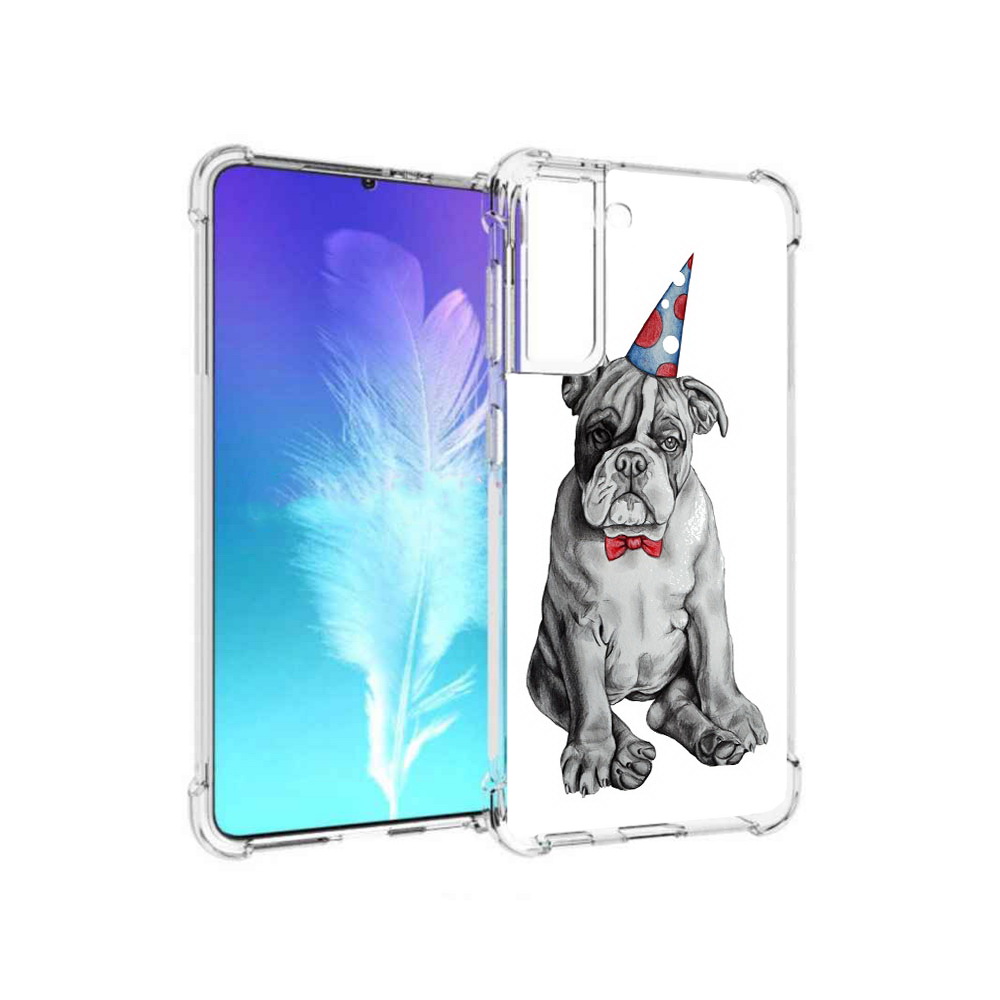 

Чехол MyPads Tocco для Samsung Galaxy S21 праздничный щенок (PT157088.510.554), Прозрачный, Tocco