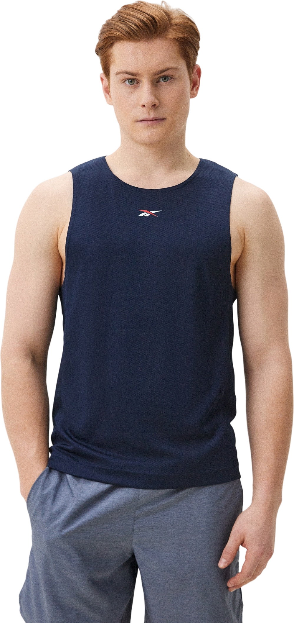 

Майка мужская Reebok BB MESH TANK синяя S, Синий, BB MESH TANK
