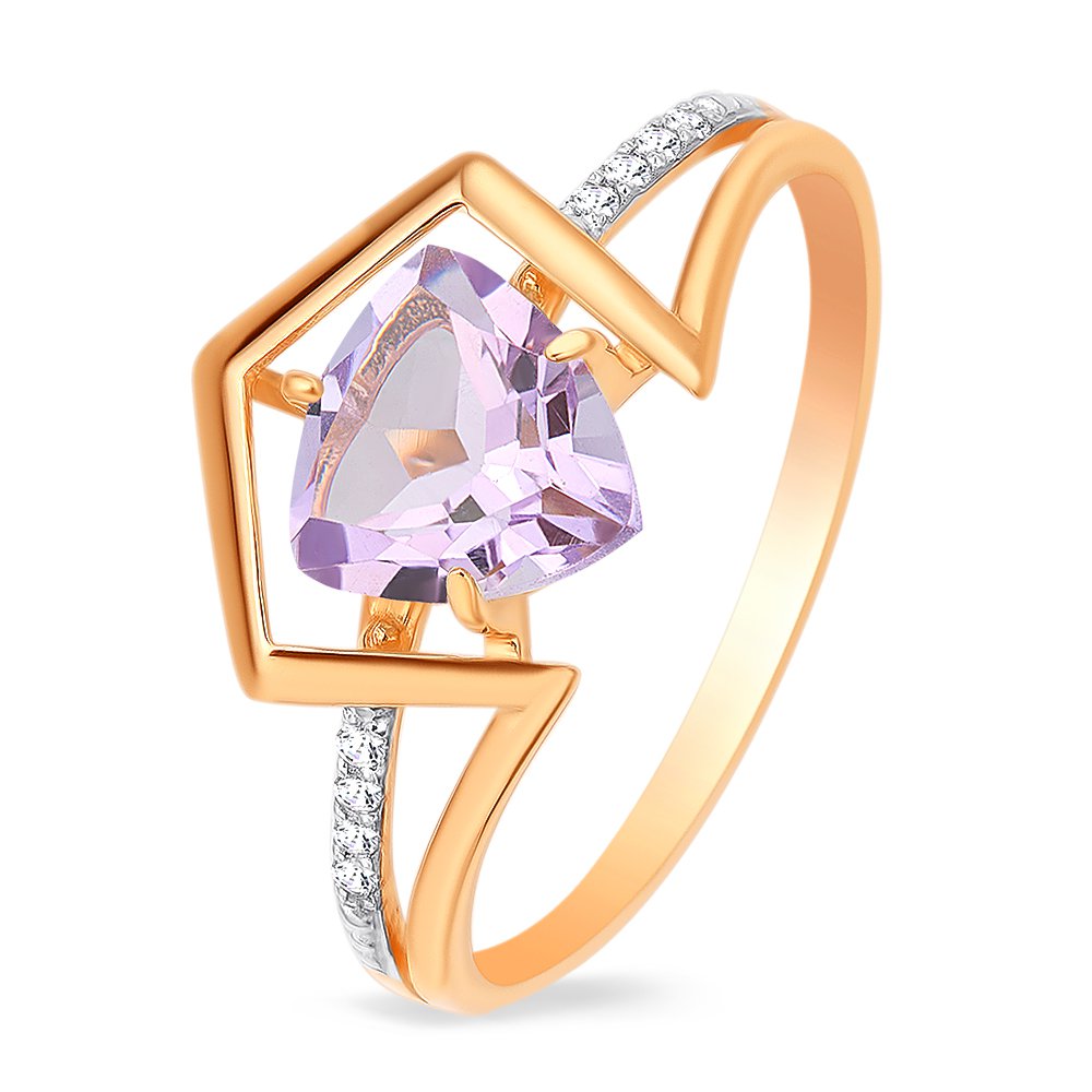 

Кольцо из красного золота с аметистом/фианитом р.  585Gold 201011315, 201011315