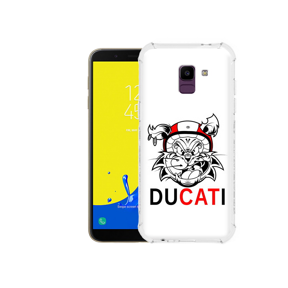 

Чехол MyPads Tocco для Samsung Galaxy J6 (2018) дукати, Прозрачный, Tocco