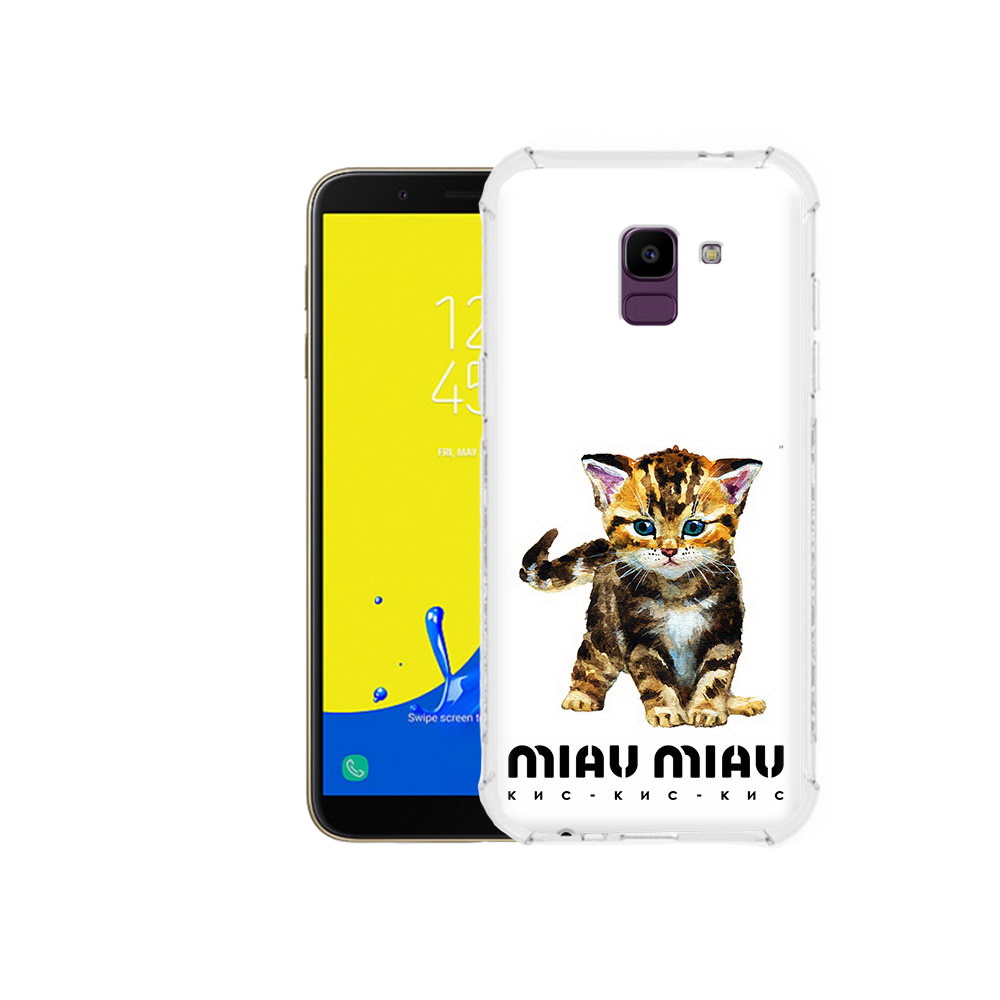 

Чехол MyPads Tocco для Samsung Galaxy J6 (2018) Бренд miau miau, Прозрачный, Tocco