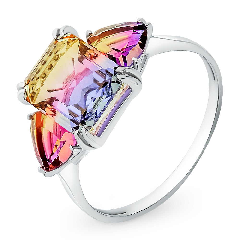 

Кольцо из серебра с кристаллом ювелирным/фианитом р. , 585Gold 701010271, 701010271