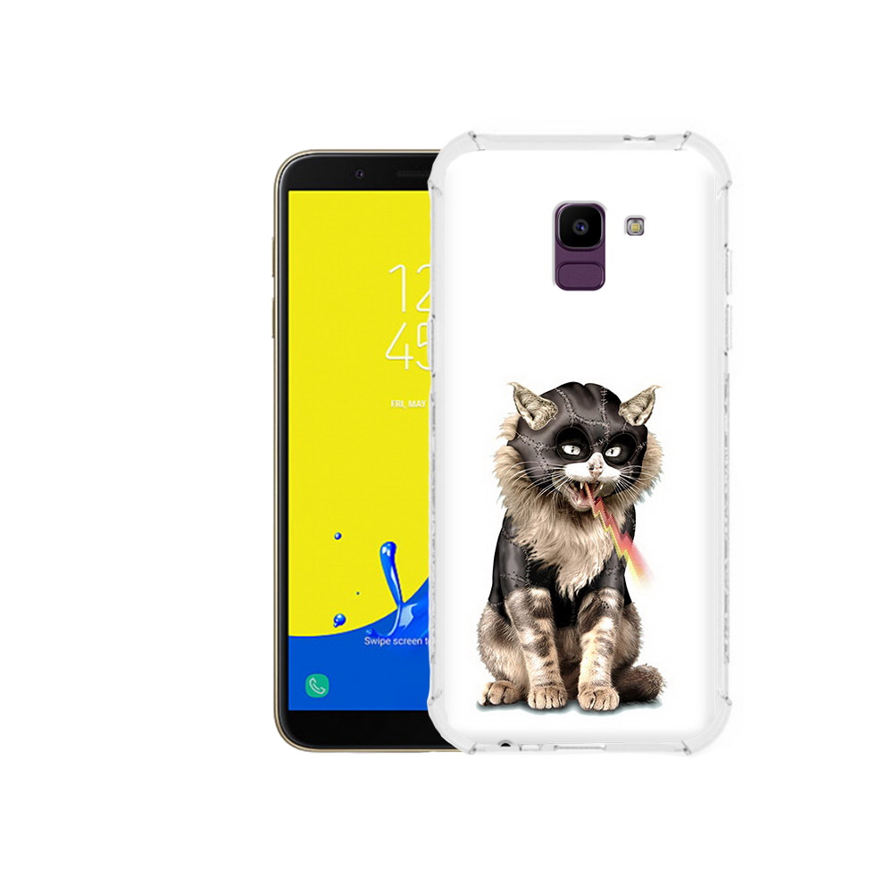 

Чехол MyPads Tocco для Samsung Galaxy J6 (2018) дьяволский кот, Прозрачный, Tocco