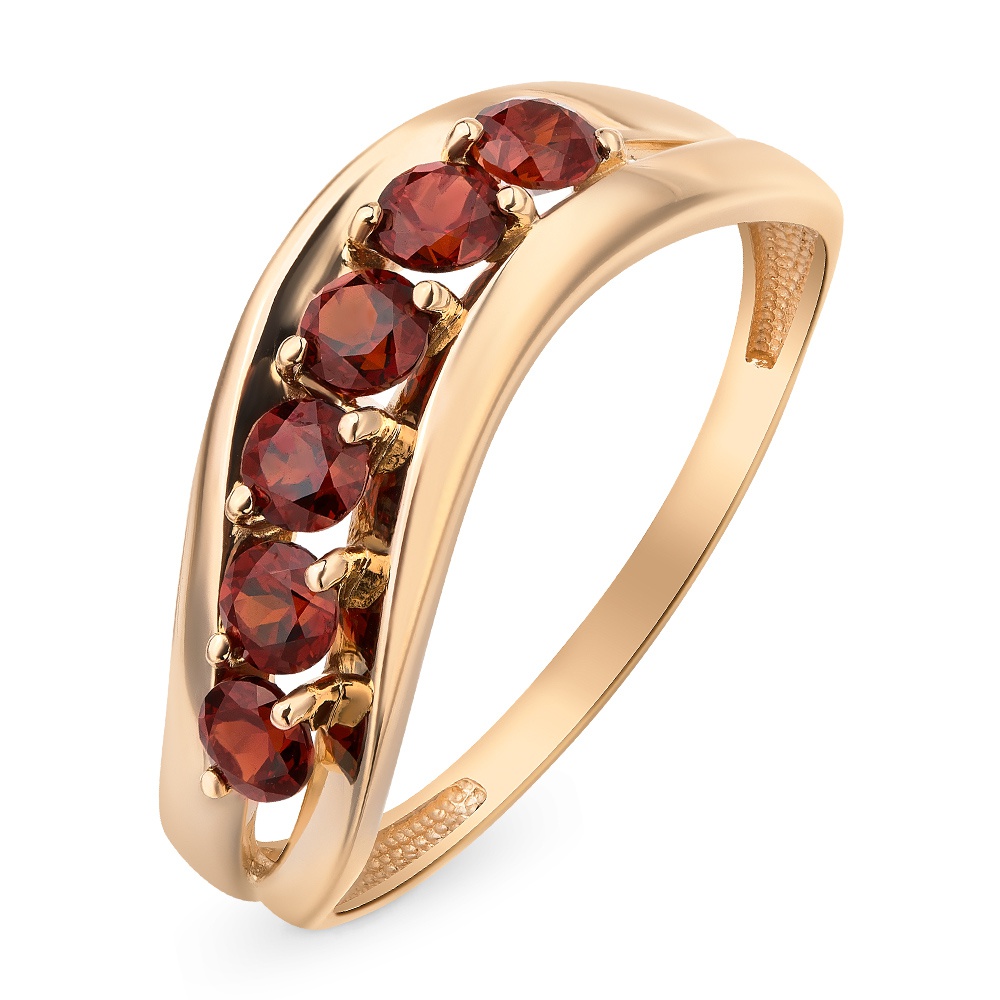 

Кольцо из красного золота с гранатом р. 18,5 585Gold 201012541, 201012541