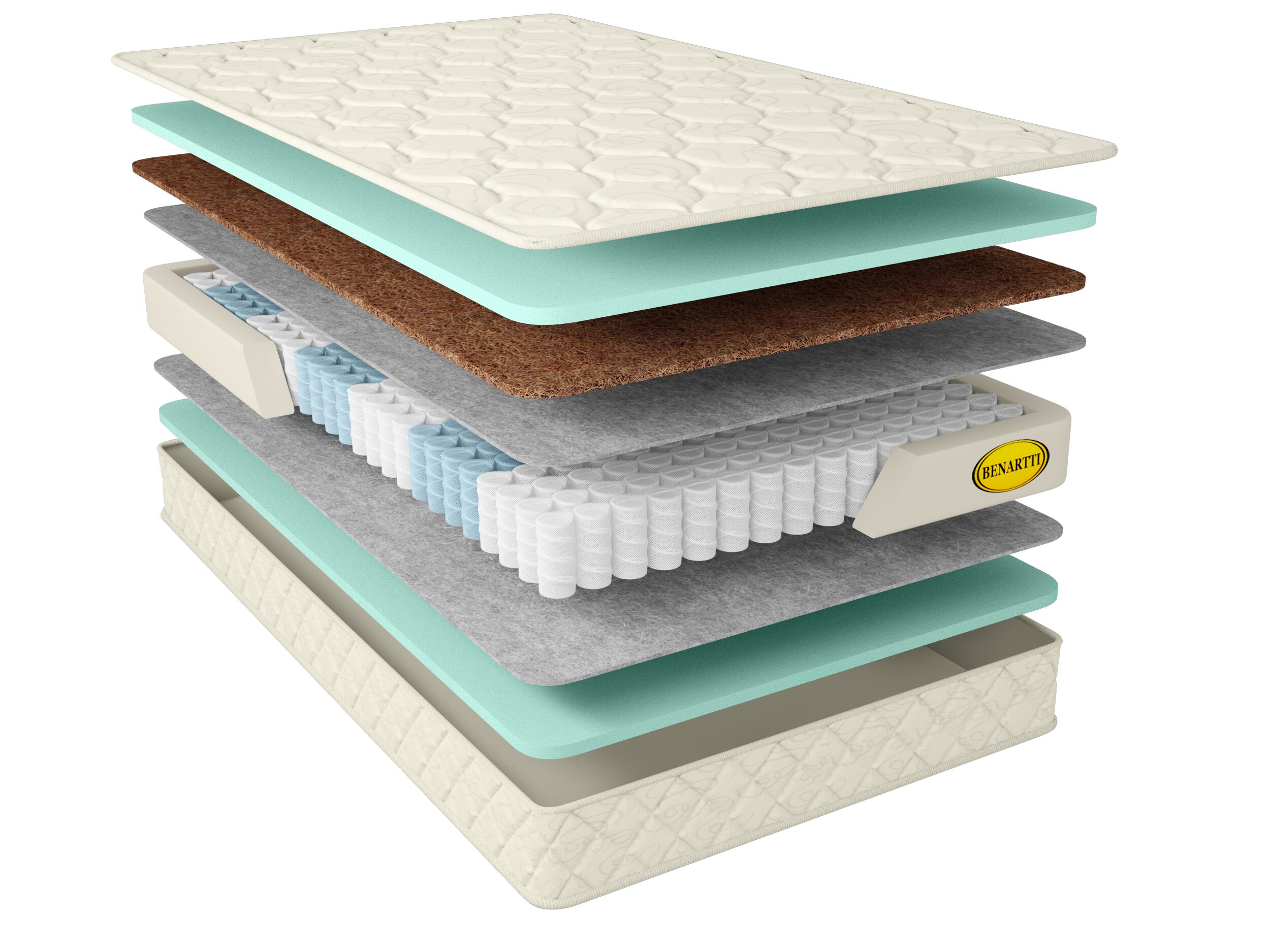 

Матрас Benartti Classic Mini Duo TFK 90х190, Бежевый;белый;серый;серебристый, Classic Mini Duo TFK