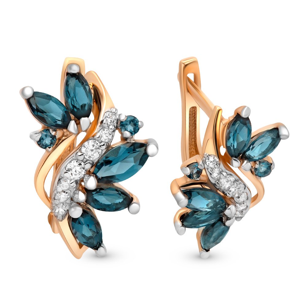 

Серьги из красного золота с топазом/фианитом 585Gold 202006522, 202006522