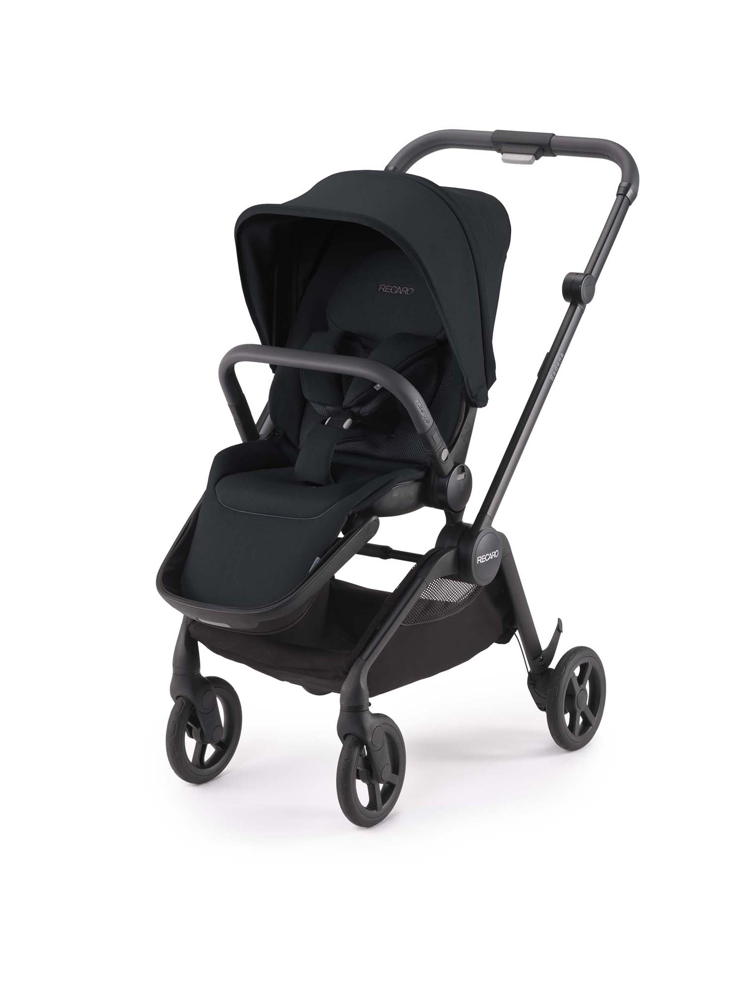 фото Прогулочная коляска recaro sadena, шасси black, расцветка select night black