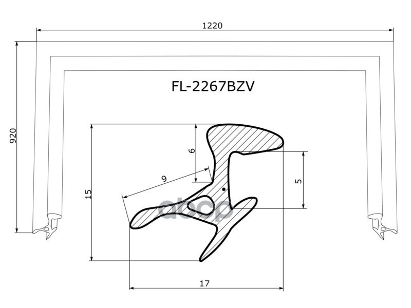 FLEXLINE Молдинг лобового стекла TOYOTA CAMRY 01-06