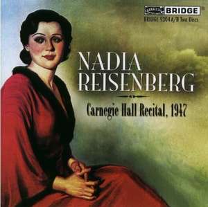 

Nadia Reisenberg at Carnegie Hall. recorded in concert, 1947