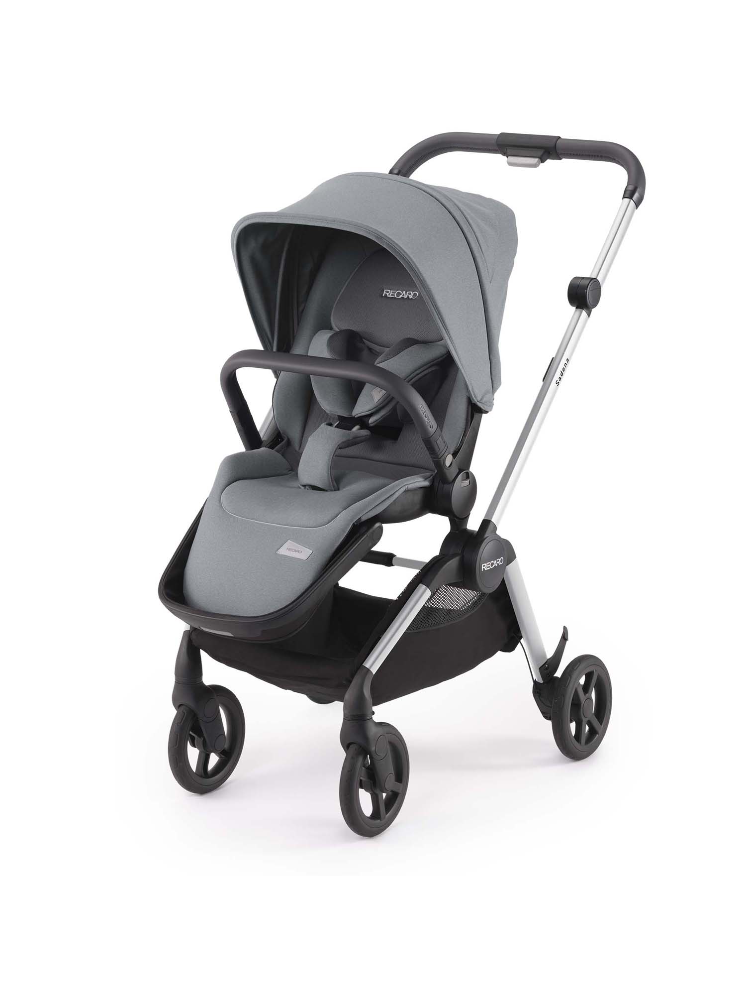 фото Прогулочная коляска recaro sadena, шасси silver, расцветка prime silent grey