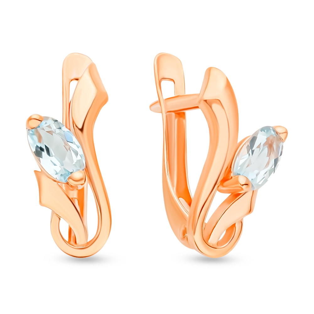 

Серьги из красного золота с топазом 585Gold 202008250, 202008250