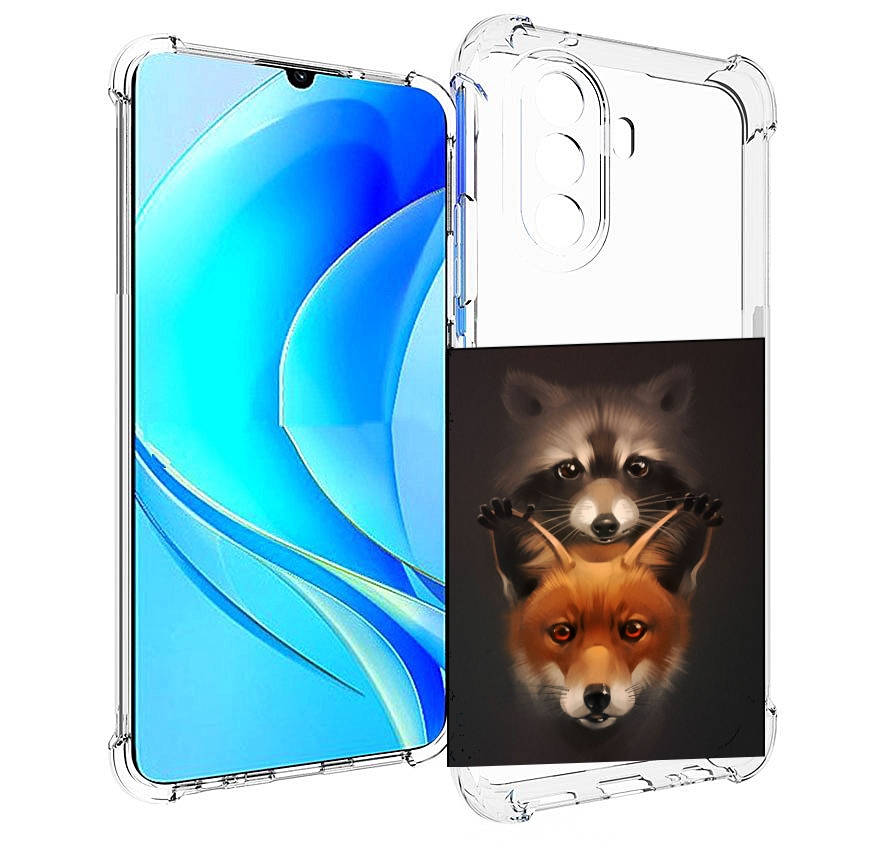 

Чехол MyPads енотик-лисенок для Huawei Nova Y70 / Nova Y70 Plus (MGA-LX9N), Прозрачный, Tocco
