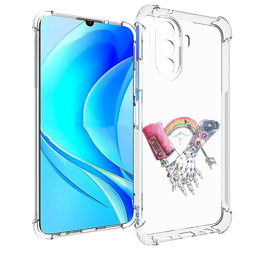 

Чехол MyPads абстракция руки в татуировках для Huawei Nova Y70 / Nova Y70 Plus, Прозрачный, Tocco