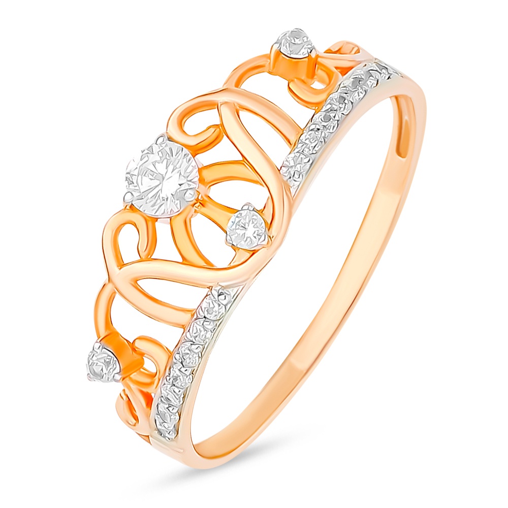

Кольцо из красного золота с фианитом р. , 585Gold 301011488, 301011488
