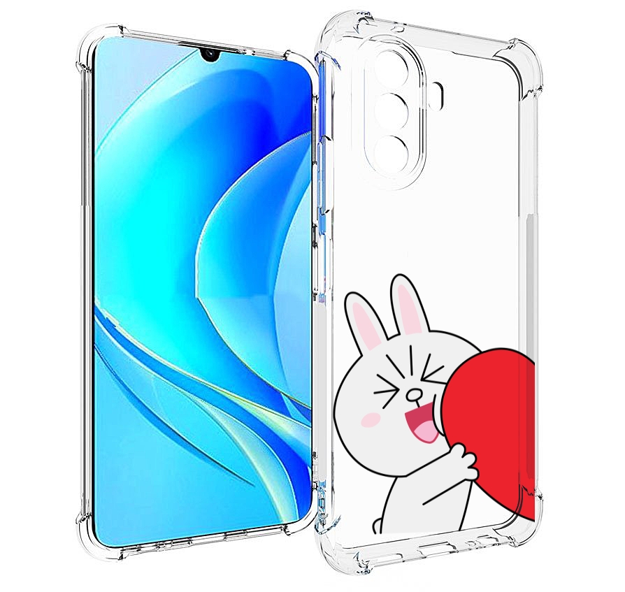 

Чехол MyPads зайчик-с-полуседрцем для Huawei Nova Y70 / Nova Y70 Plus (MGA-LX9N), Прозрачный, Tocco