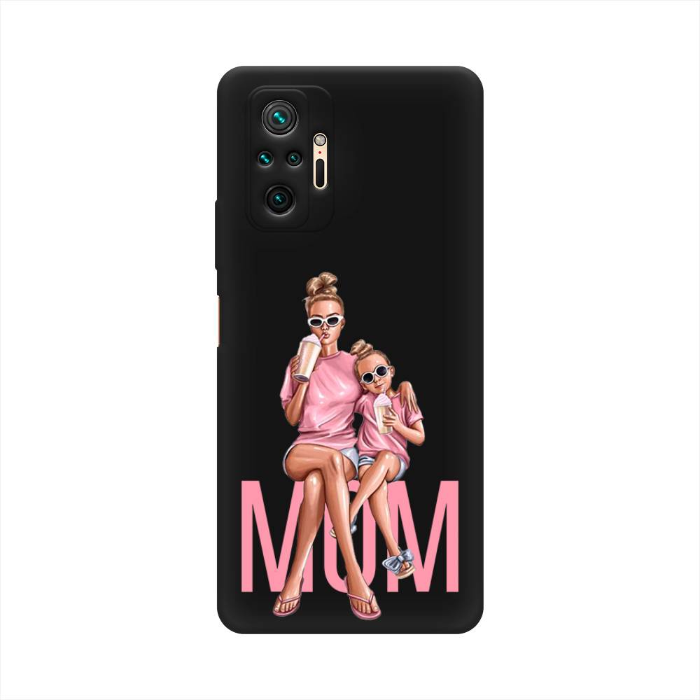 фото Матовый силиконовый чехол "lovely mom" на xiaomi redmi note 10 pro awog