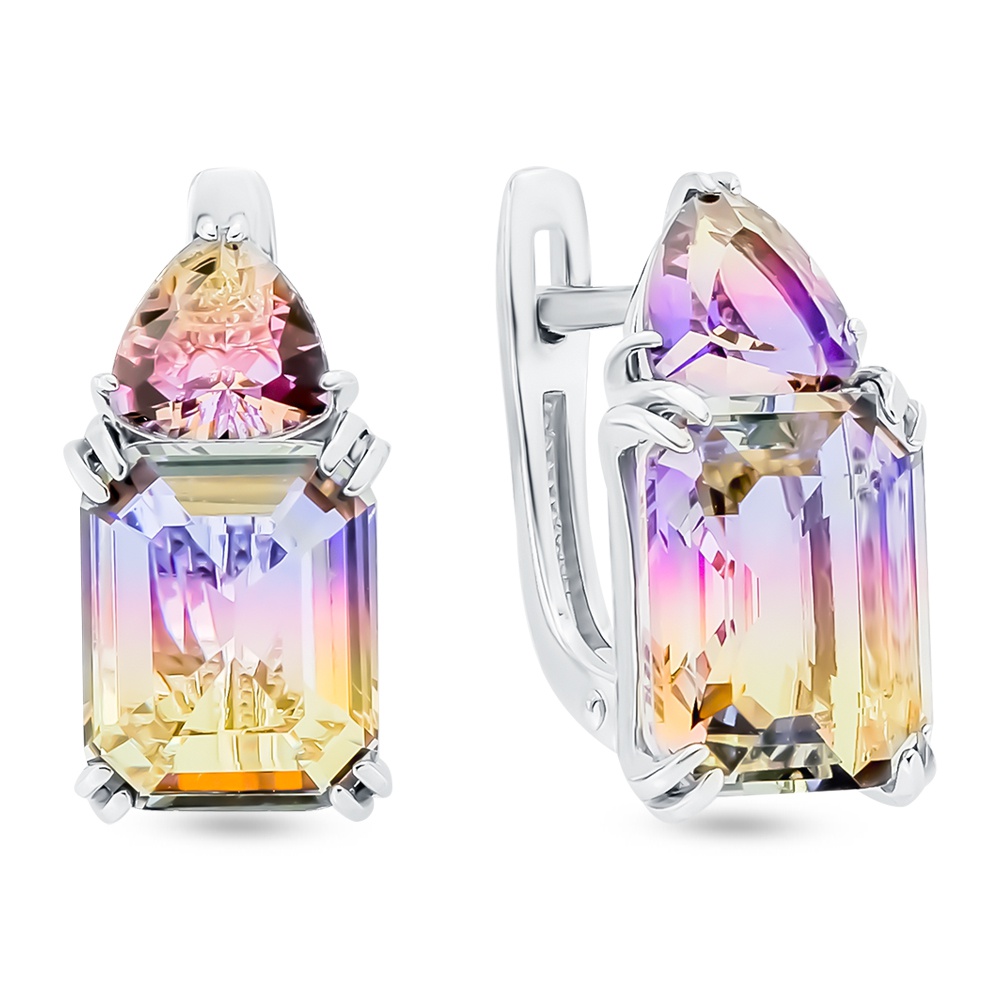 

Серьги из серебра с кристаллом ювелирным/фианитом 585Gold 702010170, 702010170