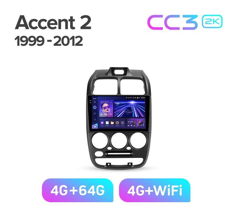 Магнитола TEYES CC3 2K 464ГБ HYUNDAI ACCENT 1999-2012 г 3889000₽