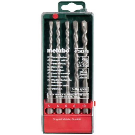 

Набор буров Metabo SDS-plus по бетону (626243000)