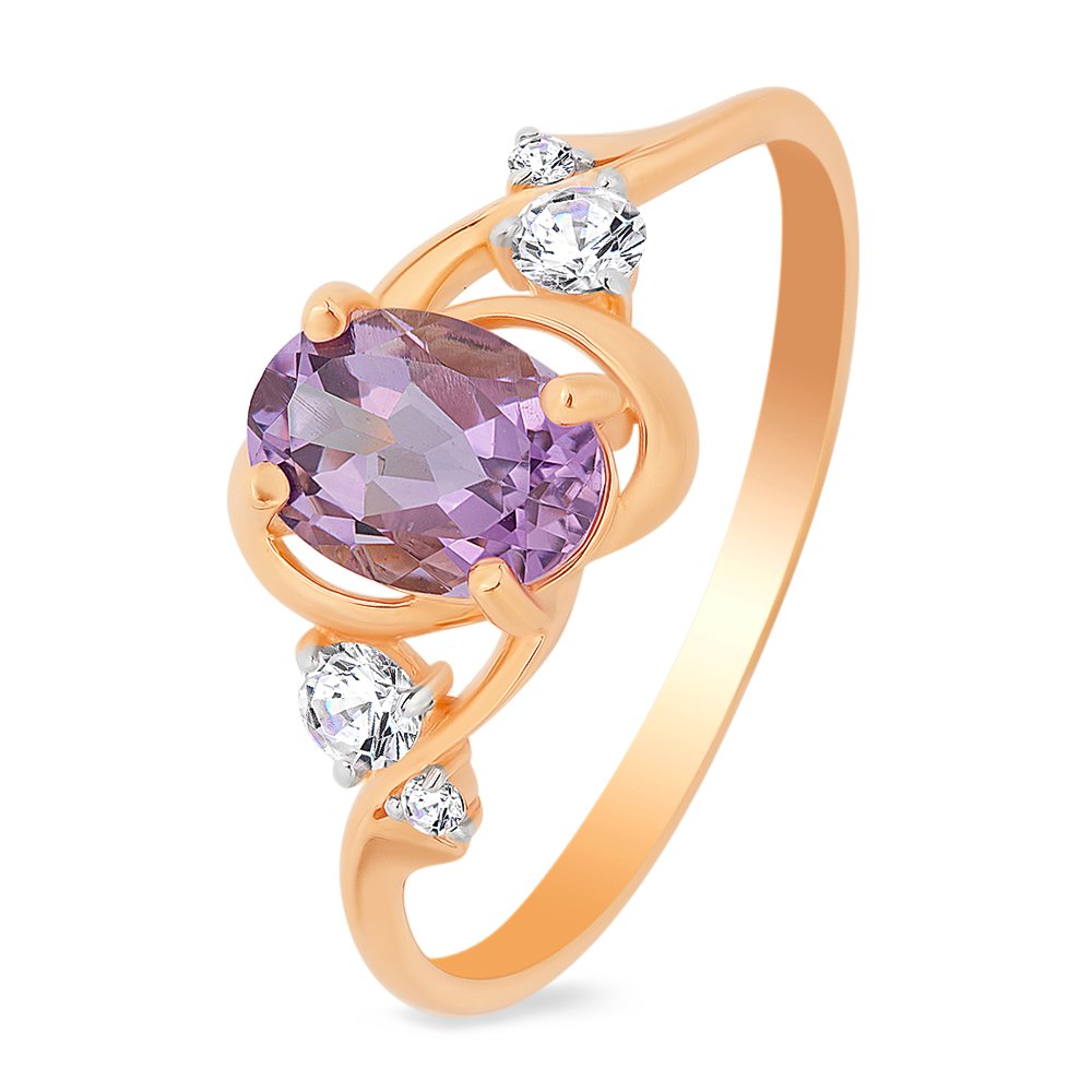 

Кольцо из красного золота с аметистом/фианитом р.  585Gold 201011646, 201011646