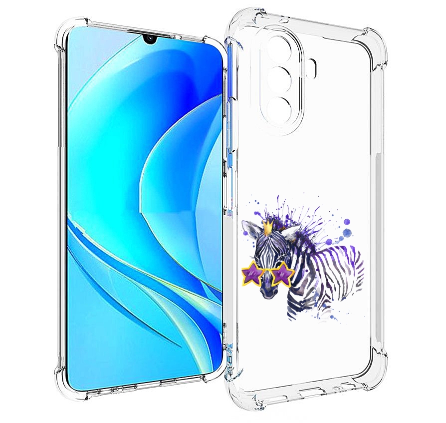 

Чехол MyPads акварельная зебра для Huawei Nova Y70 / Nova Y70 Plus (MGA-LX9N), Прозрачный, Tocco