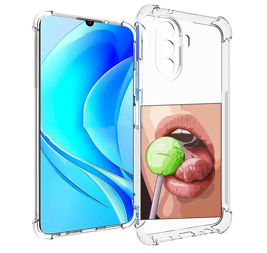 

Чехол MyPads зеленый-чупа-чупс женский для Huawei Nova Y70 / Nova Y70 Plus (MGA-LX9N), Прозрачный, Tocco