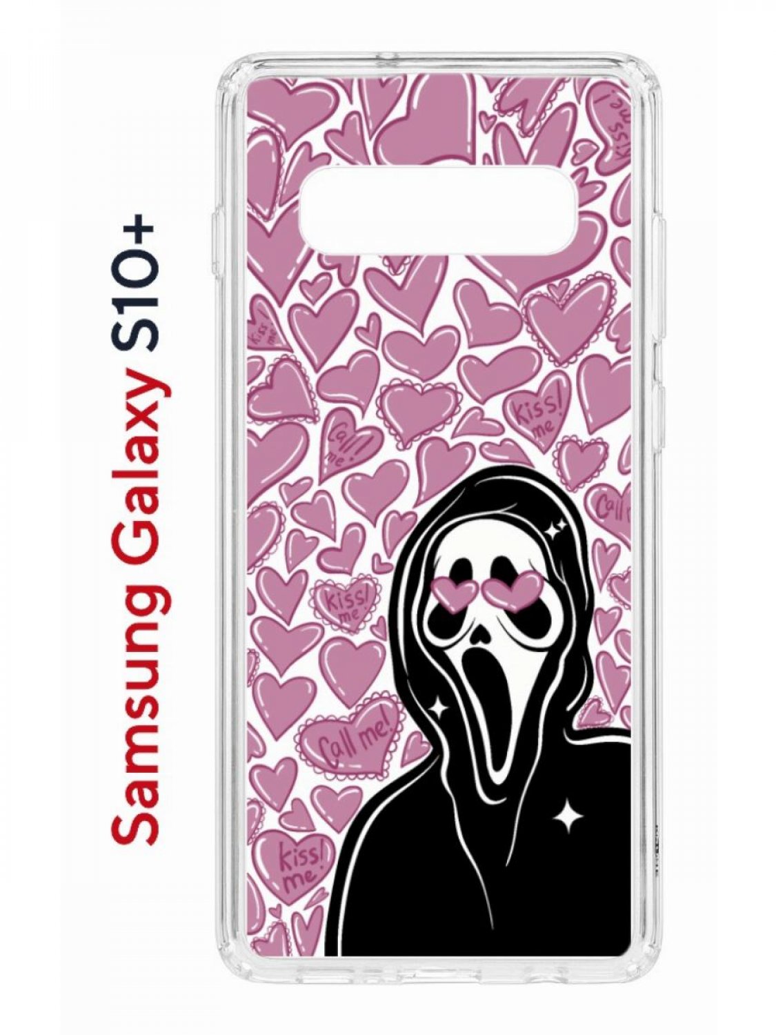 

Чехол на Samsung S10 Plus Kruche Print Любовь и Крик,противоударный бампер с принтом, Прозрачный;розовый;черный;белый, Самсунг Галакси с10 Плюс