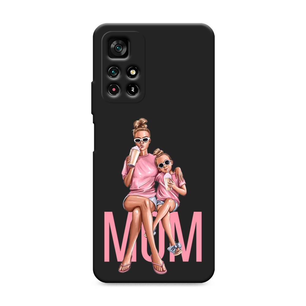 фото Матовый силиконовый чехол "lovely mom" на xiaomi redmi note 11 5g awog