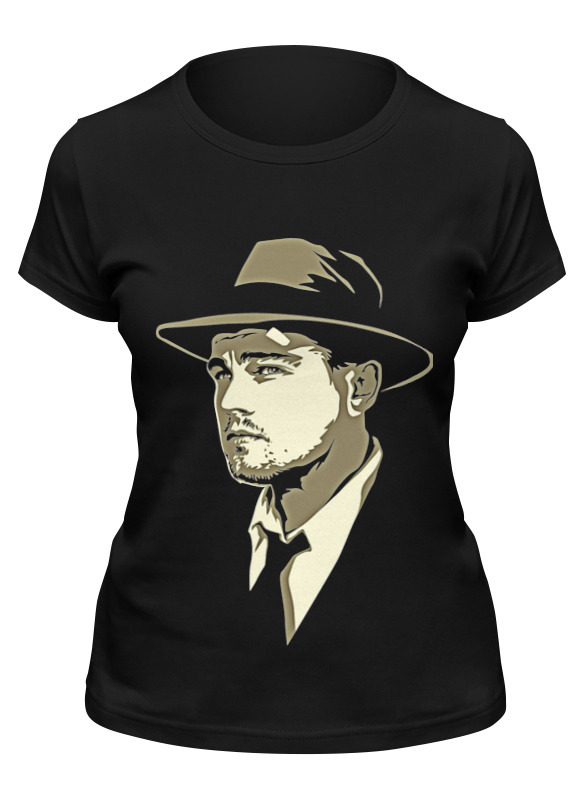 

Футболка женская Printio Leonardo dicaprio черная S, Черный, Leonardo dicaprio