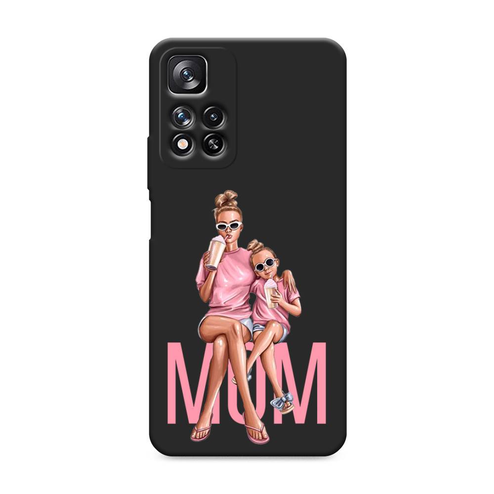 фото Матовый силиконовый чехол "lovely mom" на xiaomi redmi note 11 pro awog