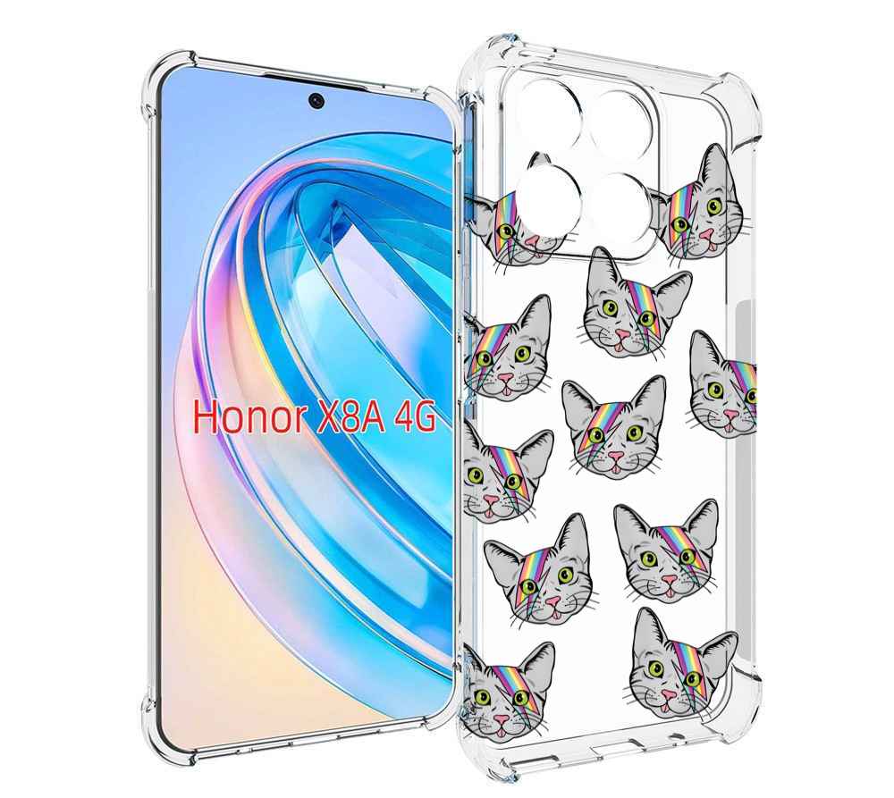 

Чехол MyPads кот-с-молнией-на-лбу для Honor X8a, Tocco