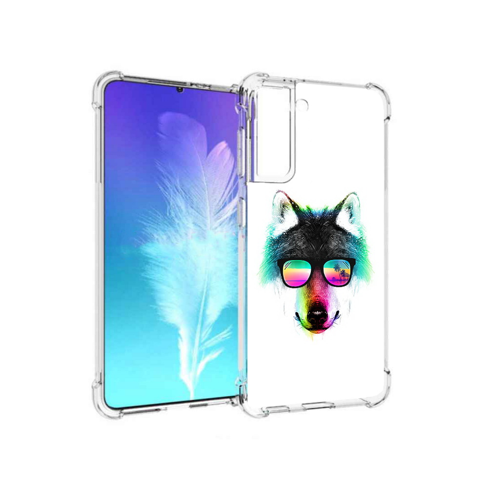

Чехол MyPads Tocco для Samsung Galaxy S21 радужный волк (PT157088.510.567), Прозрачный, Tocco