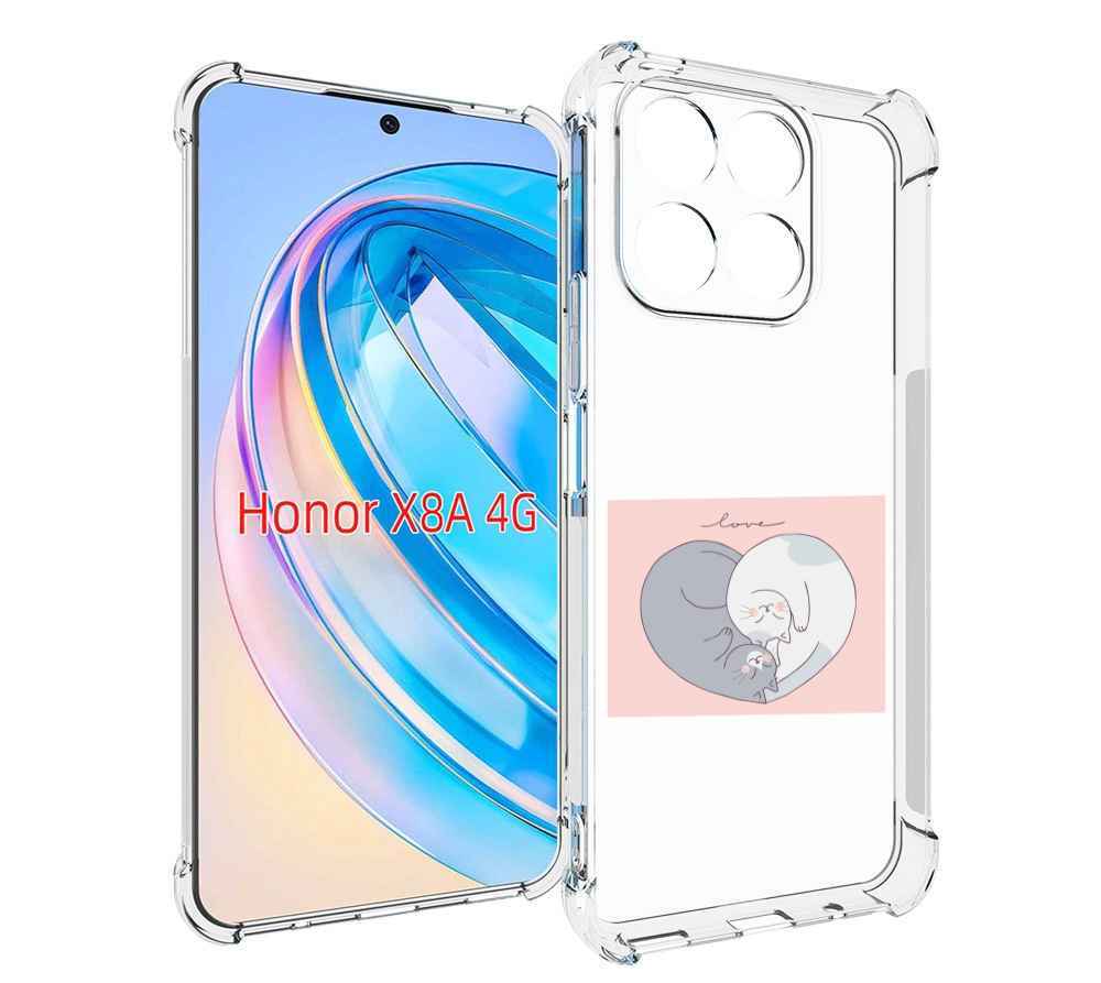 

Чехол MyPads котики-в-форме-сердца для Honor X8a, Tocco