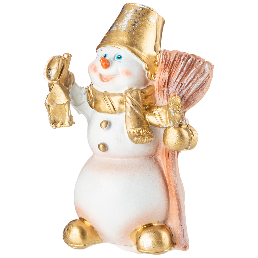 

Набор из 2 штук Фигурка Lefard Снеговичок с метлой и фонариком высота 11см 169-710_, Разноцветный