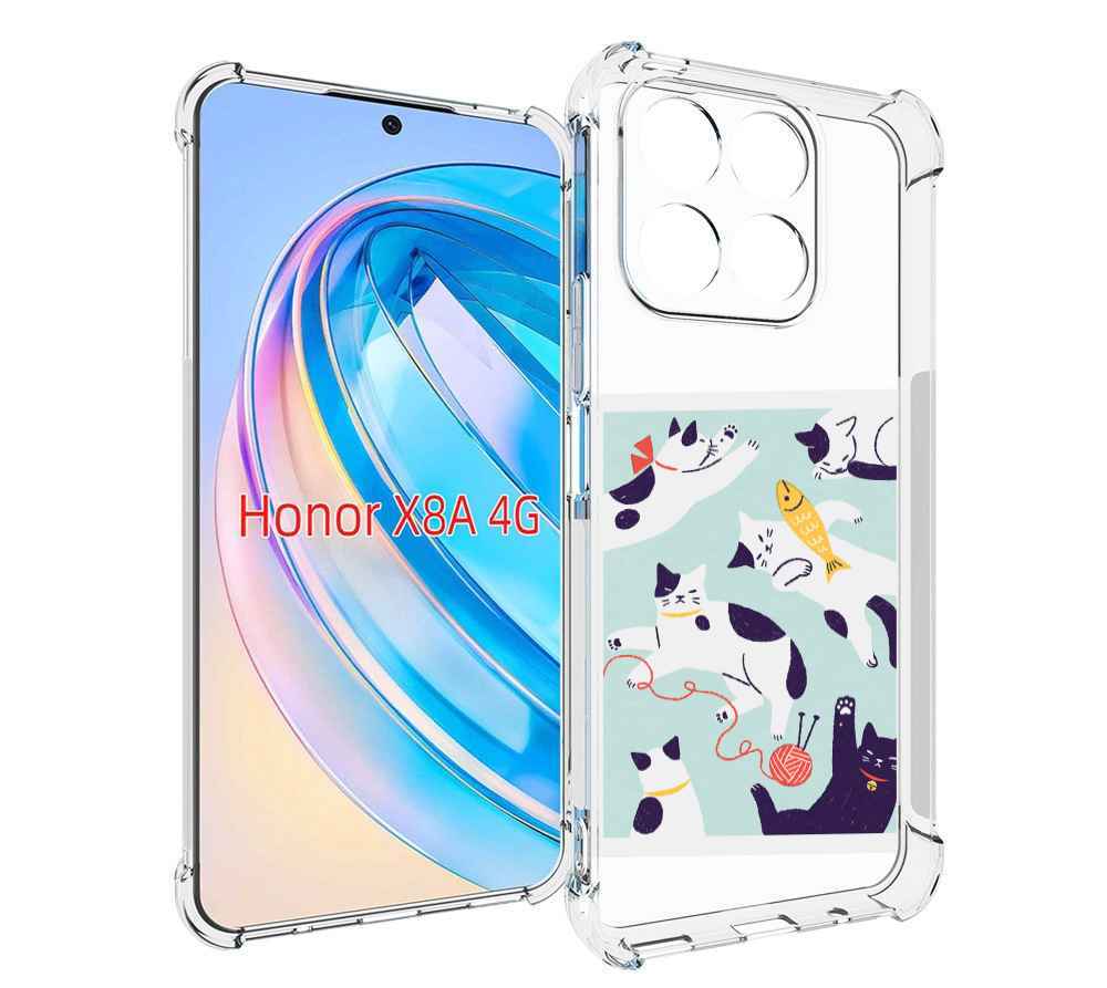 

Чехол MyPads коты-с-клубками для Honor X8a, Tocco