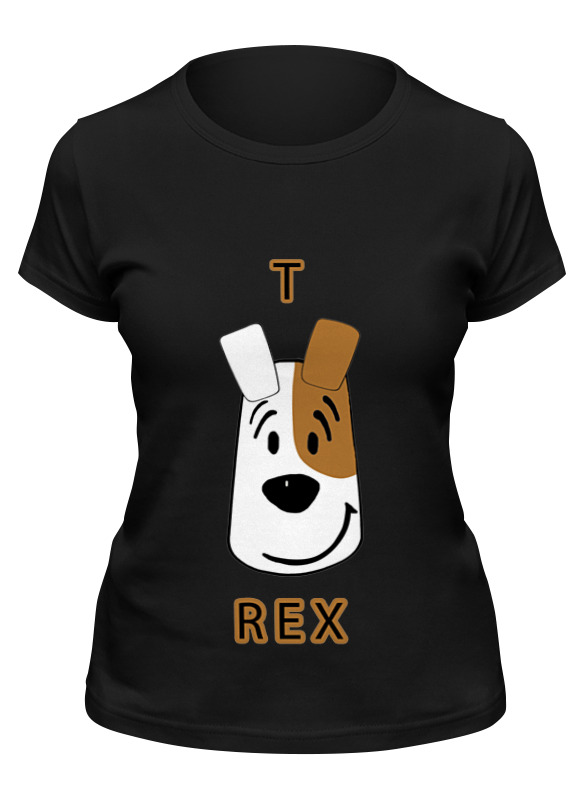 

Футболка женская Printio T-rex черная XL, Черный, T-rex