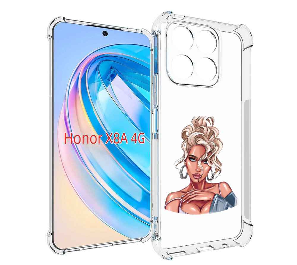 

Чехол MyPads красивая-блондинка женский для Honor X8a, Tocco