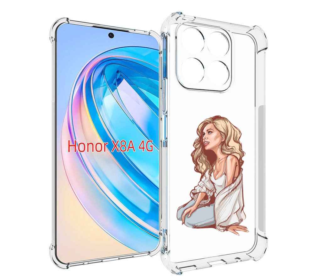 

Чехол MyPads красивая-девушка-в-белом женский для Honor X8a, Tocco