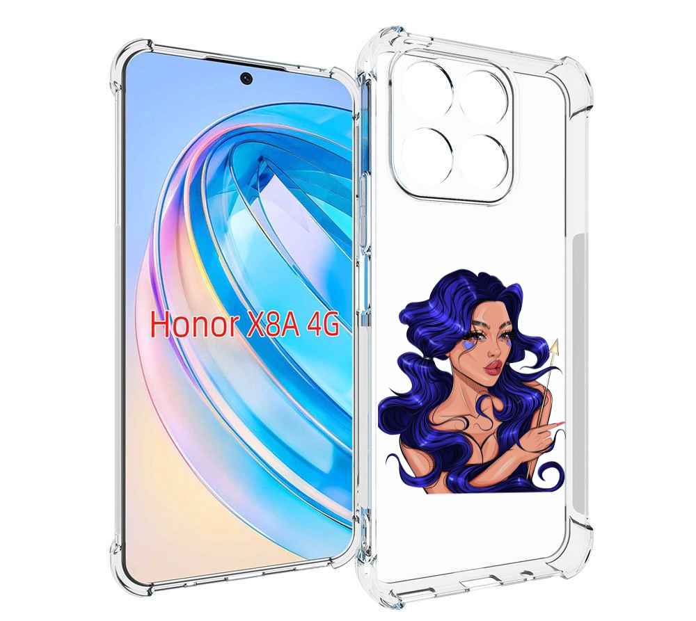 

Чехол MyPads красивая-девушка-с-синими-волосами женский для Honor X8a, Tocco
